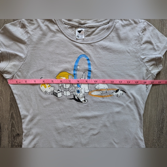 3/$15 Geeky Grey Graphic T-shirt Cats Portal video game design - Tee Fury - Picture 3 of 9